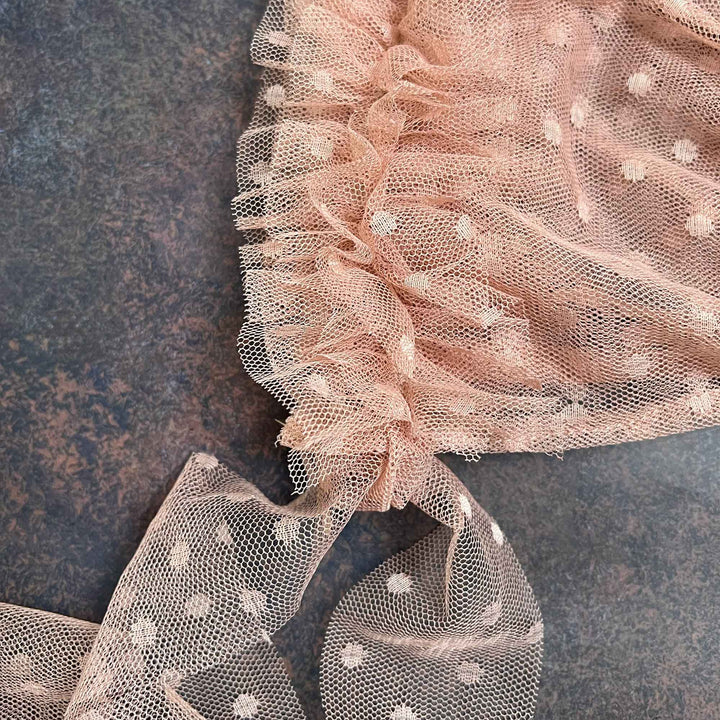 Polka Dot Tulle Newborn Hat