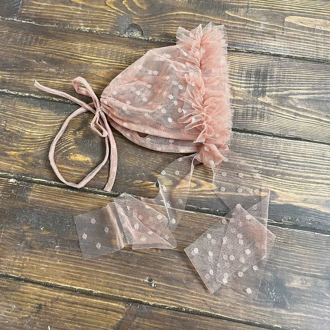 Polka Dot Tulle Newborn Hat