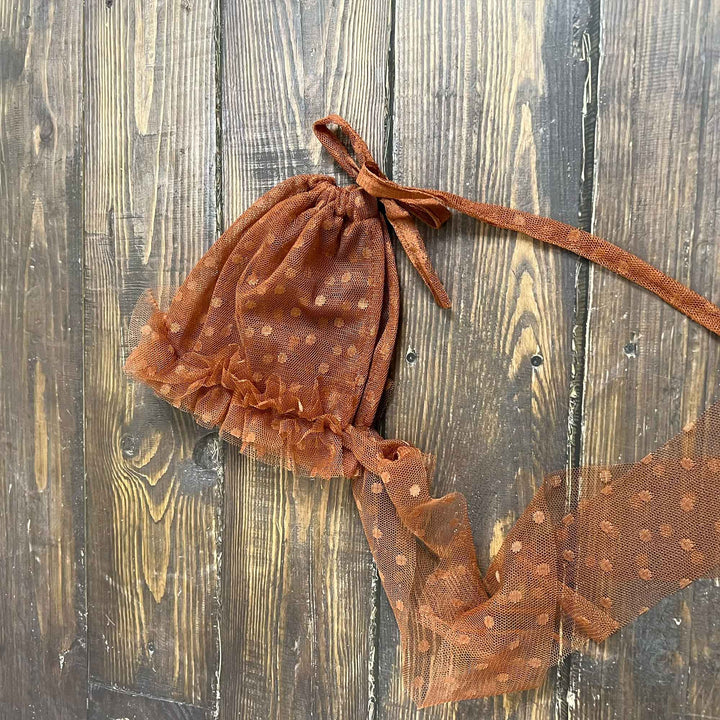 Polka Dot Tulle Newborn Hat