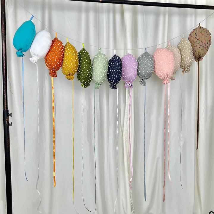 Polka Dot Fabric Balloon Decoration