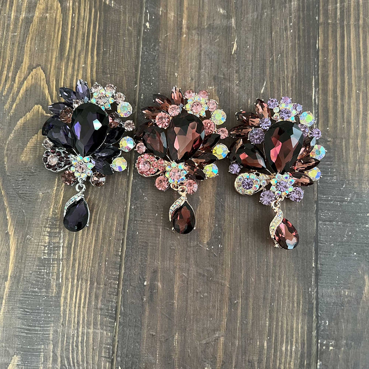 Multicolor Rhinestone Pendant Brooches