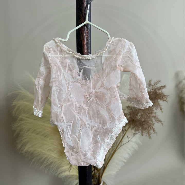 Chiffon Embossed Newborn Dress