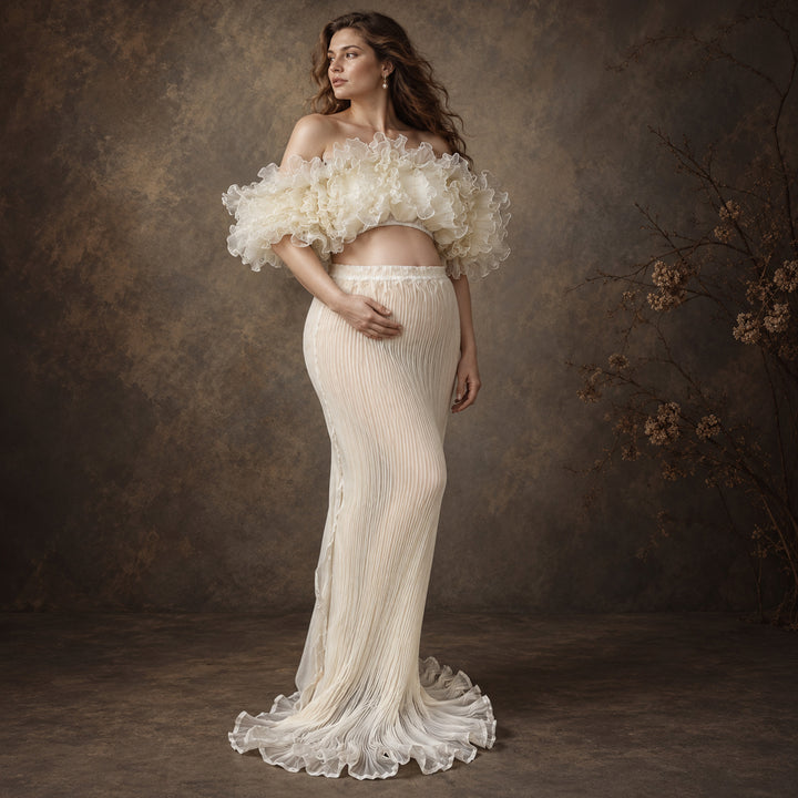 Laura Gown | Organza Two-Piece Set Maternity Photography Dress