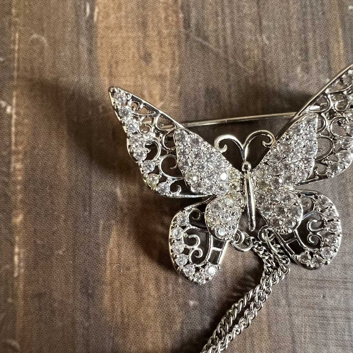 Rhinestone Butterfly Brooches