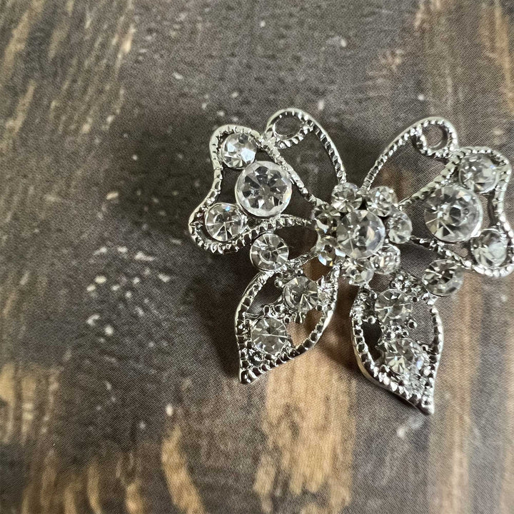 Butterfly Rhinestone Buttons