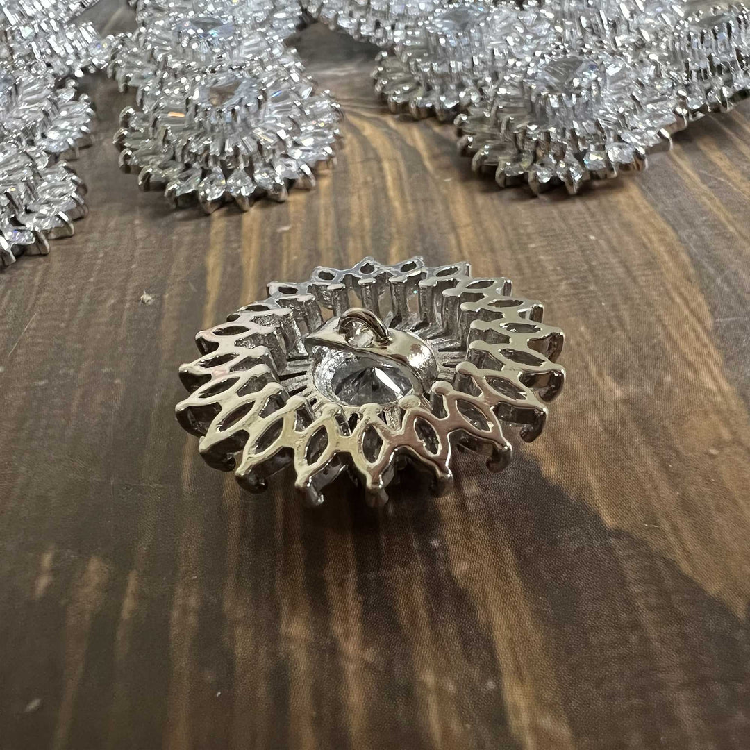 Sunflower Rhinestone Buttons