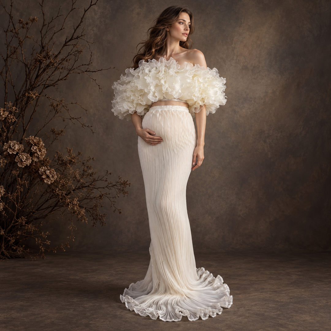 Laura Gown | Organza Two-Piece Set Maternity Photography Dress