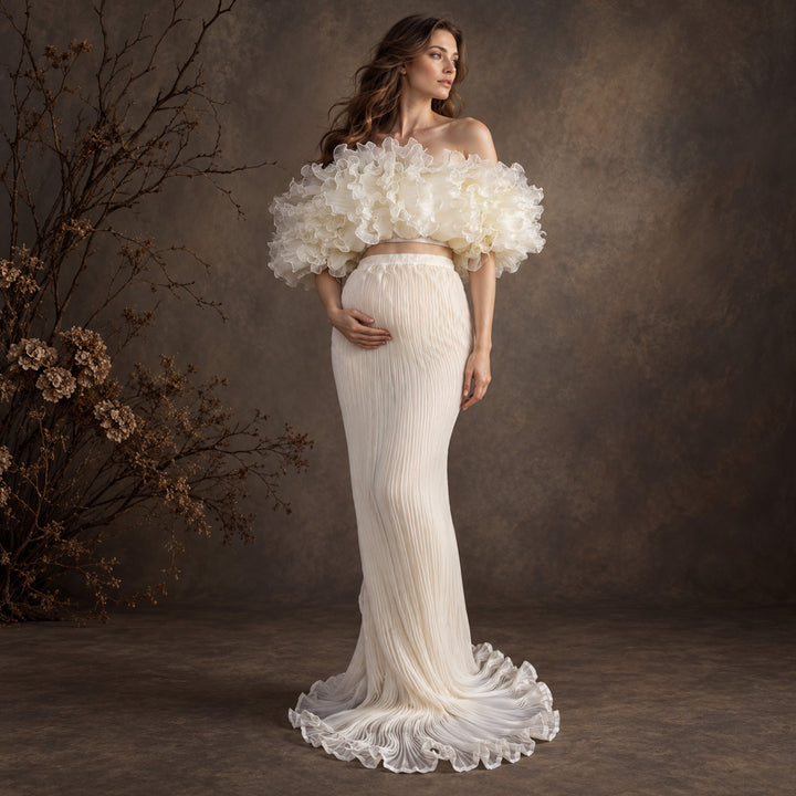 Laura Gown | Organza Two-Piece Set Maternity Photography Dress