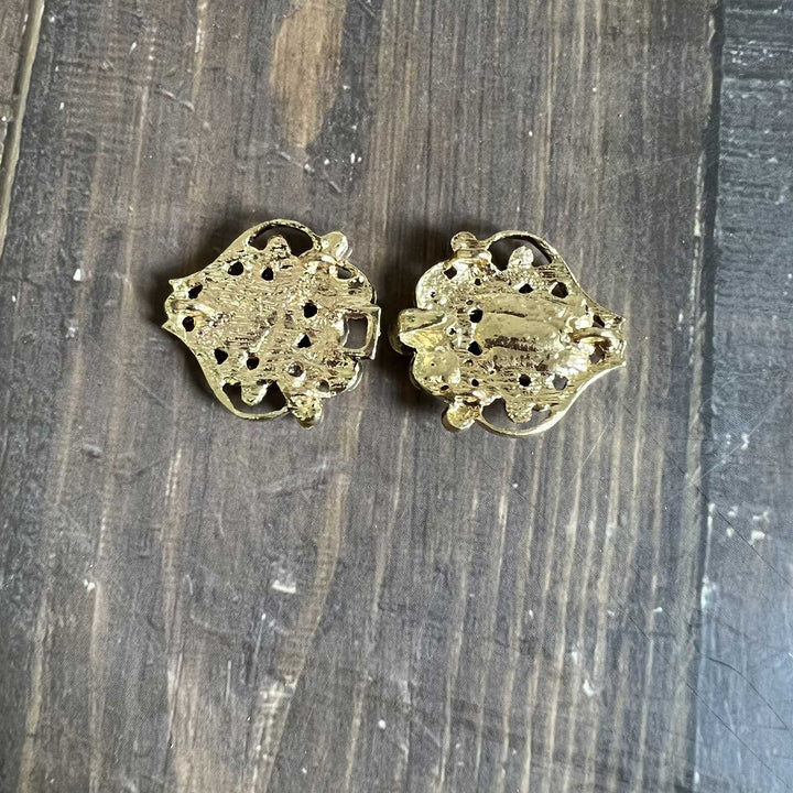 Rhinestone Jade Disk Buttons