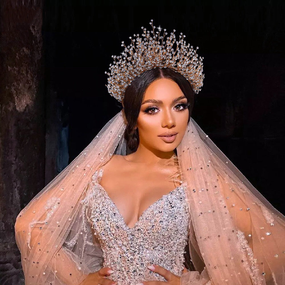 Luxurious Imitation Diamond Crown Headpieces