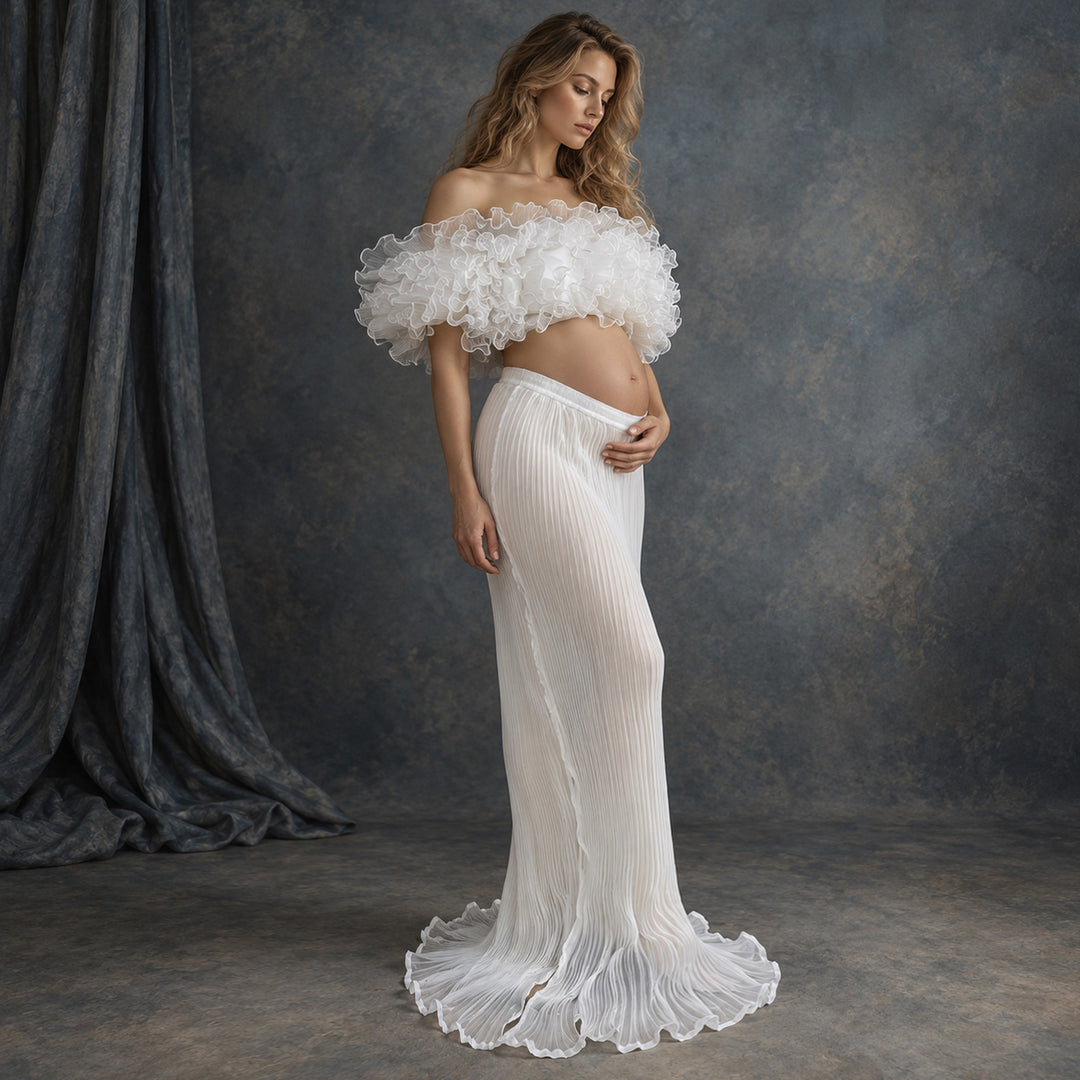 Laura Gown | Organza Two-Piece Set Maternity Photography Dress