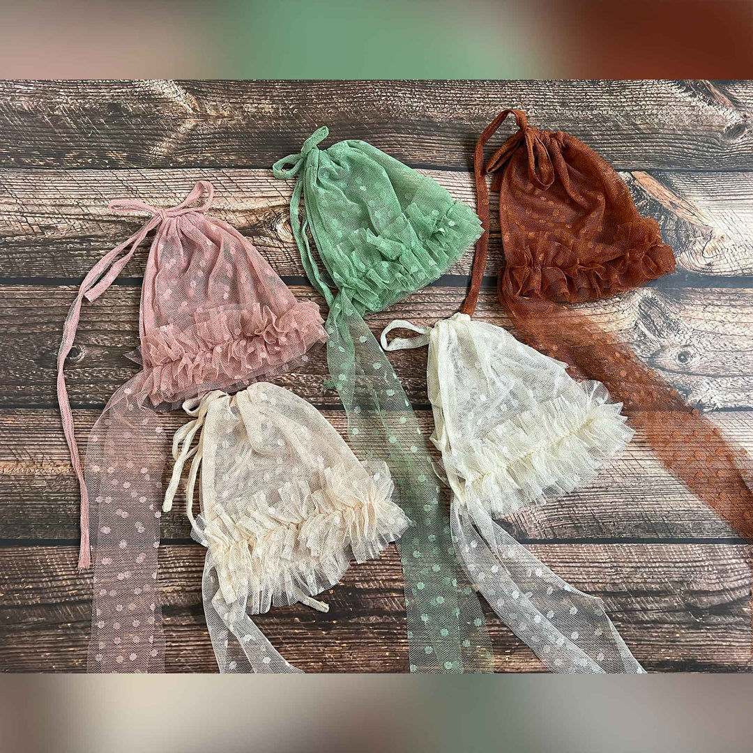 Polka Dot Tulle Newborn Hat