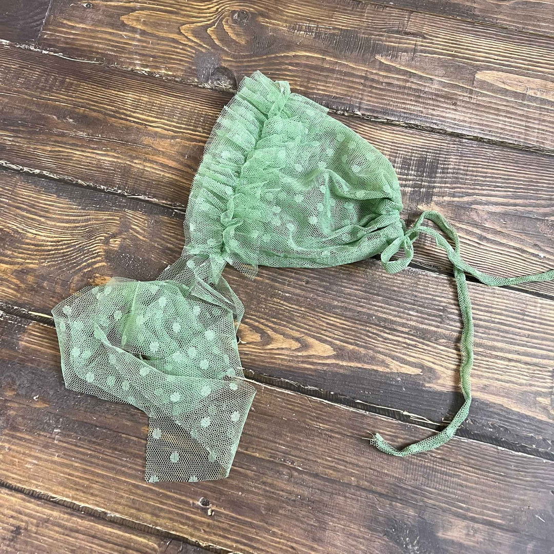 Polka Dot Tulle Newborn Hat