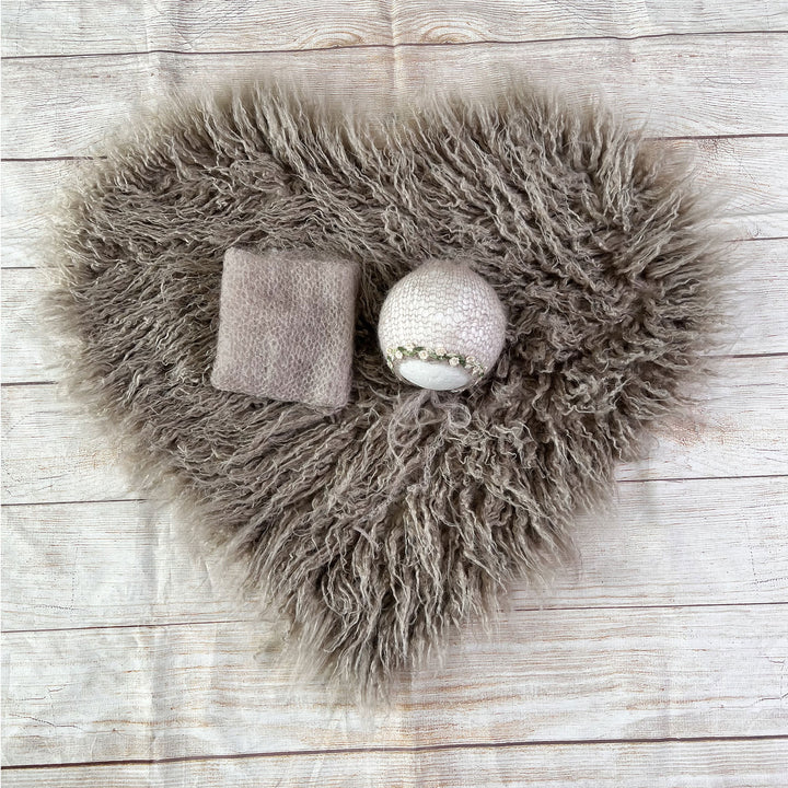 Almost mauve Faux Fur Matched Set