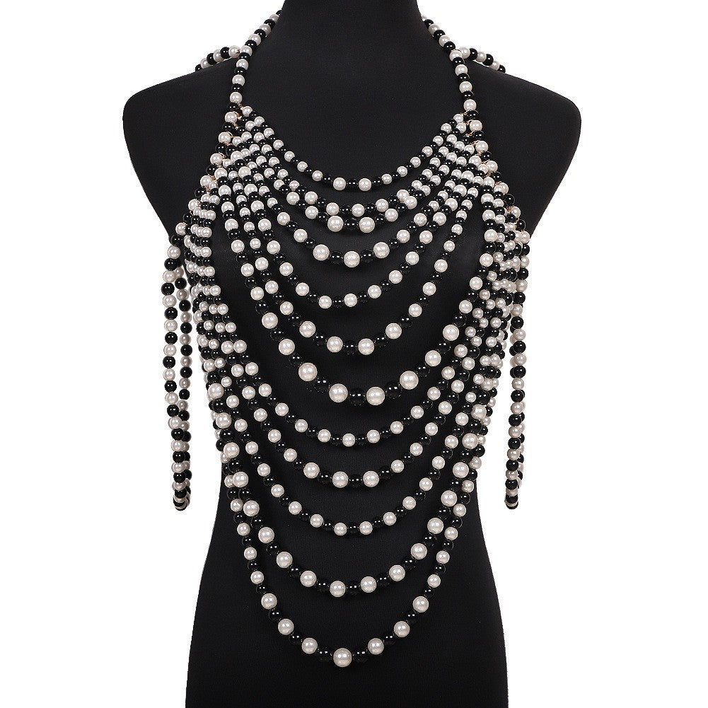 Layered Imitation Pearl Body Accessories