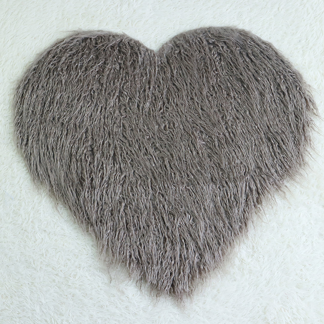 Sweet Heart Newborn Faux Fur Mongolia Newborn Blanket for Photography Long Pile Faux Fur - Don&Judy Newborn&Maternity photography props