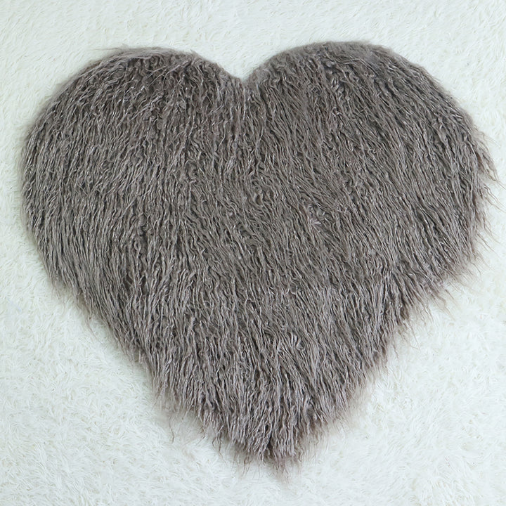 Sweet Heart Newborn Faux Fur Mongolia Newborn Blanket for Photography Long Pile Faux Fur - Don&Judy Newborn&Maternity photography props