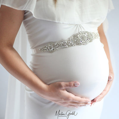 Crystal Rhinestone Maternity Belt for Photoshoot Maternity Photo Dress Accessories 270CM x 2CM - Don&Judy Newborn&Maternity photography props